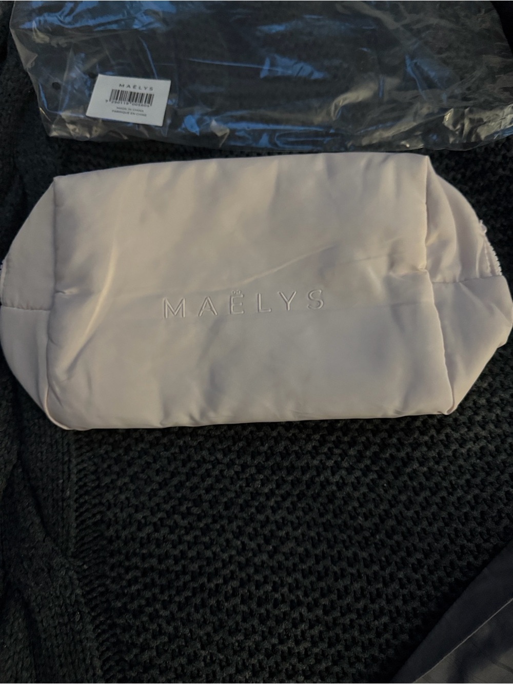 Maelys White Cosmetic Bag